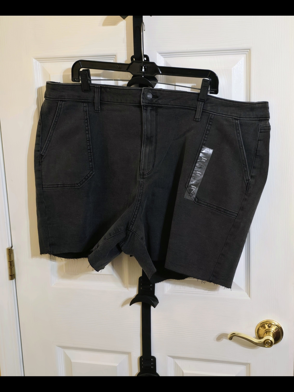 Sonoma Black Denim Shorts with Subtle Distressing